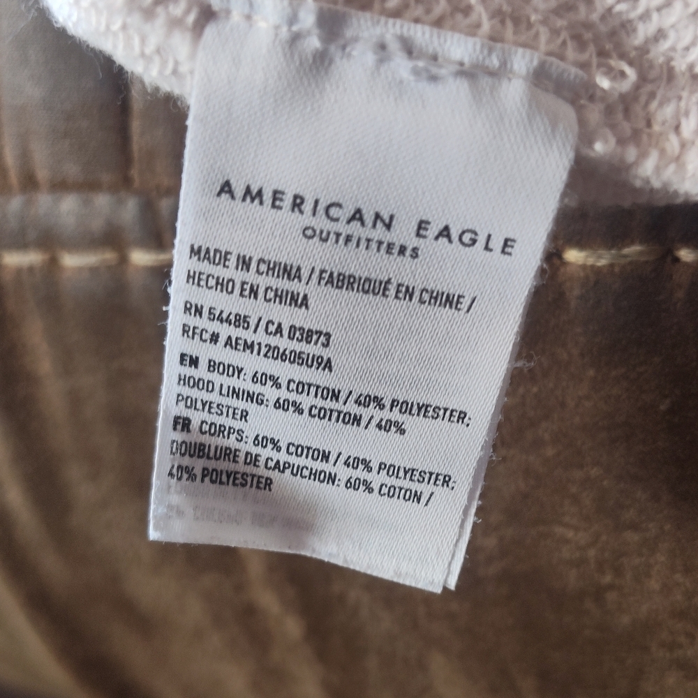 American Eagle Jegging Fit Women's Cream Zebra Print Hoodie Medium - Picture 9 of 10